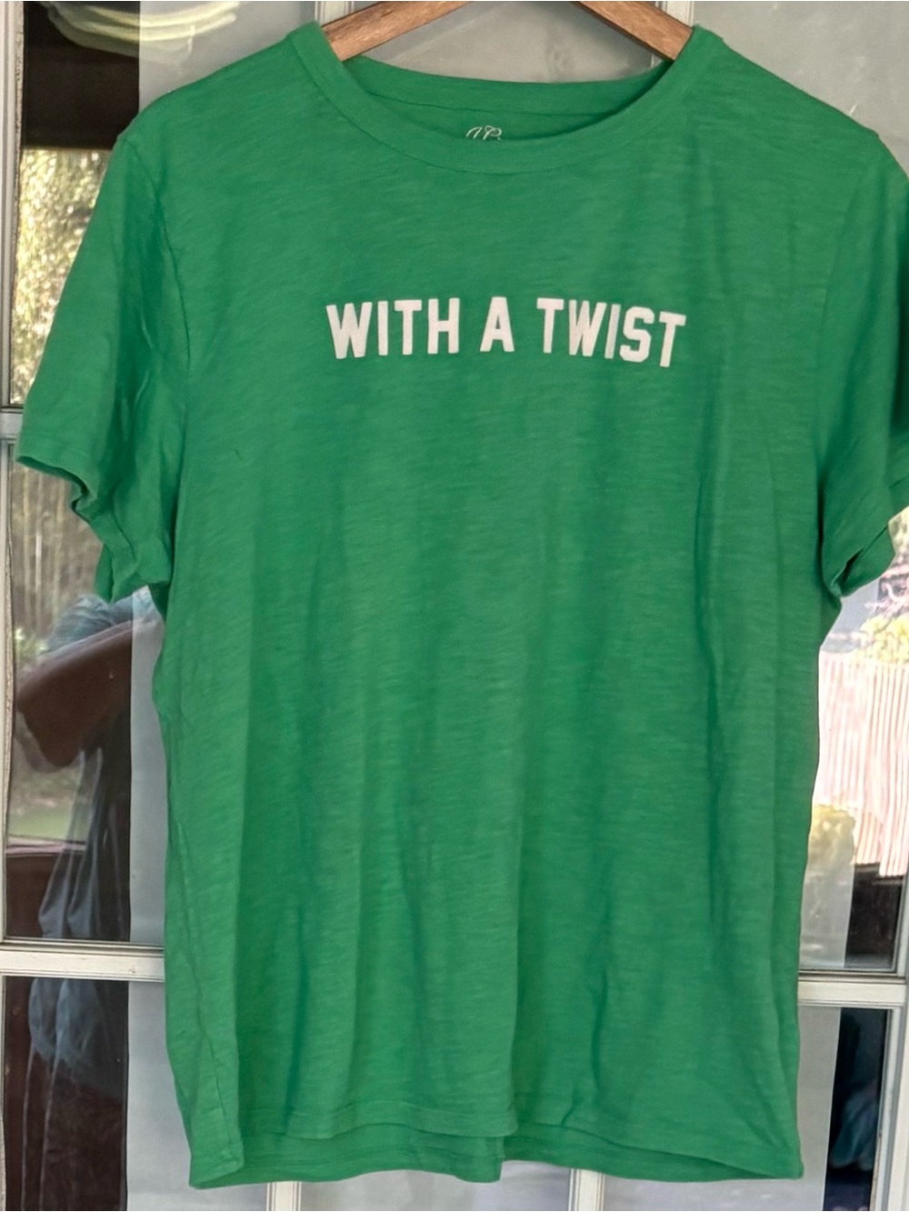 J. Crew With a Twist Short Sleeve Tee. Large.